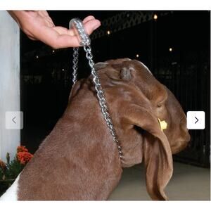 Weaver Chain Goat Collar with Rubber Grip, 24"